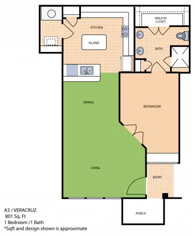 The Veracruz 208 floor plan